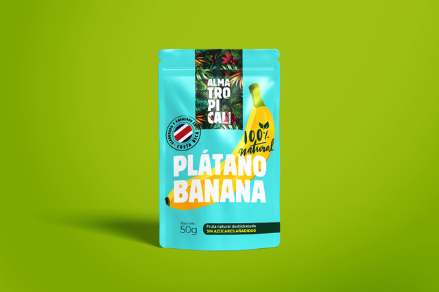 Bolsa de plátano deshidratado 50 g Alma Tropical